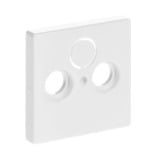 Busch-Jaeger Zentralscheibe für Antennendose zwei Loch, Typ 1743-84, Unterputz, Kunststoff, glänzend, Zentralplatte weiß (glänzend), Retail