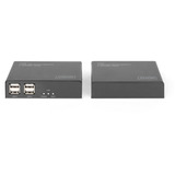 Digitus 4K HDMI HDBaseT 2.0 KVM Extender Set, HDMI Verlängerung schwarz, 100 m