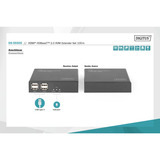 Digitus 4K HDMI HDBaseT 2.0 KVM Extender Set, HDMI Verlängerung schwarz, 100 m