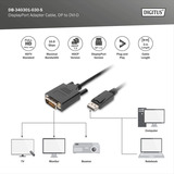 Digitus Adapterkabel DisplayPort > DVI-D schwarz, 3 Meter