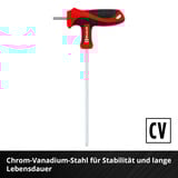 EINHELL Werkzeug-Pad T-Griff-Sechskant-Schraubendreher, in E-Case-Einleger schwarz/rot, 9-teilig, H2 - H10, Kugelkopf
