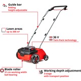 Einhell Akku-Vertikutierer GC-SC 36/31 Li-Solo, 36Volt (2x18V) rot/schwarz, ohne Akku und Ladegerät