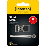 Intenso Slim Line 8 GB, USB-Stick schwarz, USB-A 3.2 Gen 1