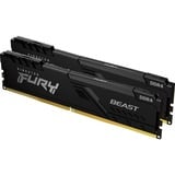 Kingston FURY DIMM 16 GB DDR4-3600 (2x 8 GB) Dual-Kit, Arbeitsspeicher schwarz, KF436C17BBK2/16, Beast, INTEL XMP