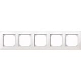 Merten M-PLAN Rahmen 5-fach Rahmen aus Thermoplast glänzend weiß, Retail