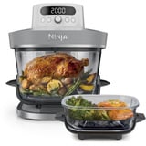  Ninja Crispi Pro 5-in-1 Heißluftfritteuse weiß/transparent, 2050 Watt, 2 Körbe 2,3 und 5,7 Liter