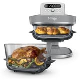  Ninja Crispi Pro 5-in-1 Heißluftfritteuse weiß/transparent, 2050 Watt, 2 Körbe 2,3 und 5,7 Liter