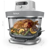  Ninja Crispi Pro 5-in-1 Heißluftfritteuse weiß/transparent, 2050 Watt, 2 Körbe 2,3 und 5,7 Liter