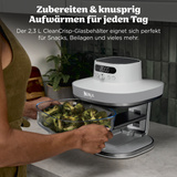  Ninja Crispi Pro 5-in-1 Heißluftfritteuse weiß/transparent, 2050 Watt, 2 Körbe 2,3 und 5,7 Liter