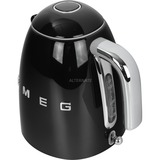 SMEG 50's Style KLF03BLEU, Wasserkocher schwarz/chrom, 1,7 Liter