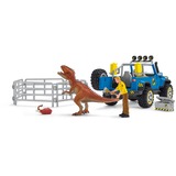 Schleich Dinosaurs Geländewagen mit Dino-Außenposten, Spielfigur 