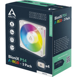 ARCTIC BioniX P14 A-RGB, Gehäuselüfter weiß/weiß, 3er Pack, 140 mm