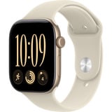 Apple Watch Series 12, Smartwatch gold, Aluminium, 46 mm, Sportarmband Sand M/L