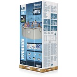 Bestway Stahlwand Pool HYDRIUM Set, Ø 460cm x 120cm, Schwimmbad hellgrau, mit Sandfilteranlage