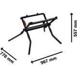 Bosch Transport- und Arbeitstisch GTA 571 Professional 0601B22800 schwarz, für Tischkreissäge GTS 70-216 / GTS 18V-70 Professional