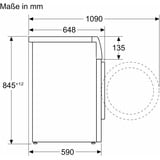 Bosch WGB244A40 Serie 8, Waschmaschine weiß/schwarz, i-Dos