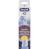 Braun Oral-B iO Sanfte Reinigung 4er, Aufsteckbürste weiß, Für empfindliche Bereiche und gesünderes Zahnfleisch