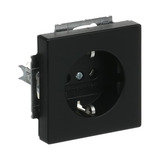 Busch-Jaeger Steckdosen-Einsatz CEE 7/3 Typ F Unterputz mit Steckklemme 16 Ampere 250 Volt schwarz (matt), Retail