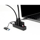 DeLOCK 3 Port USB 3.2 Gen 1 Hub + SD und Micro SD Card Reader mit USB Type-C oder USB Typ-A Anschluss, USB-Hub 