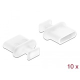 DeLOCK Staubschutz für USB Type-C Buchse, Schutzkappe weiß, Mit Griff