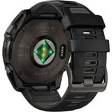 Garmin fēnix 8 - 51 mm, Solar, Sapphire, Smartwatch Carbongrau, Silikon-Armband, Edelstahl