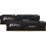 Kingston FURY DIMM 16 GB DDR5-4800 (2x 8 GB) Dual-Kit, Arbeitsspeicher schwarz, KF548C38BBK2-16, FURY Beast, INTEL XMP