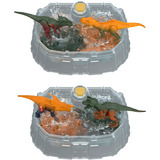 Mattel Jurassic World 4 Dino Reveal Deluxe Battle Pack, Spielfigur 