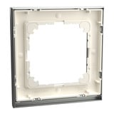 Merten Decor-Rahmen einfach mit glänzender Oberfläche aus Thermoplast, Schutzart IP20 edelstahl, Retail