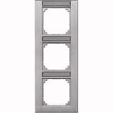 Merten Rahmen dreifach beschriftbar senkrecht aluminium, Retail