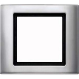 Merten Rahmen einfach Aluminium Typ 400160, Kunststoff, lackiert, glänzend, Schutzart IP44 aluminium, Retail