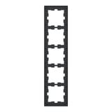 Merten Rahmen fünffach D-Life Glas schwarz, Retail