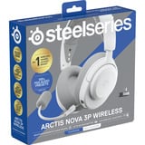 SteelSeries Arctis Nova 3P Wireless White, Gaming-Headset weiß, Für Playstation, Bluetooth, WiFi, Mobile App Control