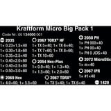 Wera Kraftform Micro Big Pack 1 Elektroniker-Schraubendrehersatz schwarz/grün, 25-teilig