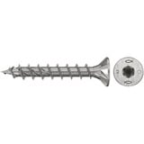fischer Spanplattenschraube PowerFast II 5,0x30 Senkkopf TX 200 Stück, mit Vollgewinde, Edelstahl A2