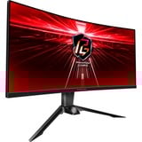 ASRock PG34WQ15R2B, Gaming-Monitor 86 cm (34 Zoll), schwarz, WQHD, VA, AMD Free-Sync Premium, Wi-Fi Antenne, 165Hz Panel