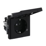 Busch-Jaeger Schutzkontakt-Steckdosen-Einsatz Typ F 20 EUKNBL-885 schwarz, Retail