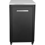 Cozze Outdoorküche 60, eine Tür, mit Edelstahl-Tischplatte, Schrank schwarz/edelstahl, 64cm breit