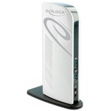 DeLOCK USB Dockingstation Dual HDMI Full-HD / USB 3.2 / LAN / Audio schwarz/weiß