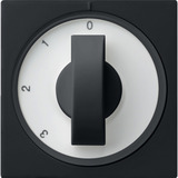 Gira Abdeckung mit Knebel für Dreistufenschalter matt lackiert Nullstellung schwarz, Retail