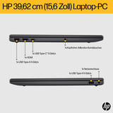 HP 15-fc0065ng, Notebook schwarz, AMD Ryzen 5 7430U, AMD Radeon Graphics, 32 GB DDR4, 512 GB (512 GB SSD), ohne Betriebssystem