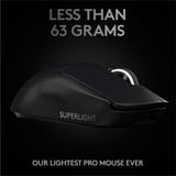 Logitech Gaming PRO X SUPERLIGHT, Gaming-Maus schwarz, HERO-Sensor