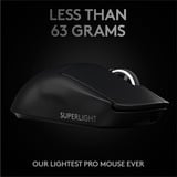 Logitech PRO X SUPERLIGHT, Gaming-Maus schwarz, HERO-Sensor