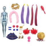 Mattel Barbie Color Reveal Glitzer! Haarwechsel Puppe Glitzerblau mit 25 Überraschungen