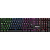 Sharkoon PureWriter RGB, Gaming-Tastatur schwarz, DE-Layout, Kailh Choc Low Profile Blue