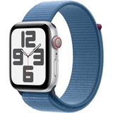 Apple Watch SE (2023), Smartwatch silber/blau, 44 mm, Sport Loop, Aluminium, Cellular