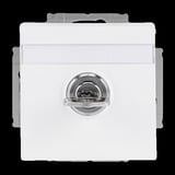 Busch-Jaeger Schutzkontakt Steckdosen Einsatz mit Schloss und erhöhtem Berührungsschutz weiß, Retail