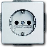 Busch-Jaeger Steckdosen-Einsatz Schutzkontakt 2-polig plus Erde 16 Ampere 250 Volt aluminium, Retail