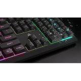 Corsair K55 CORE RGB, Gaming-Tastatur schwarz, DE-Layout, Rubberdome