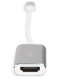 Digitus USB Adapter, USB-C Stecker > HDMI 4K Buchse weiß/silber, 20cm