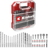 EINHELL Bit- und Bohrer-Set für Holz, Stein und Metall in L-CASE, 40-teilig, Bohrer- & Bit-Satz 
